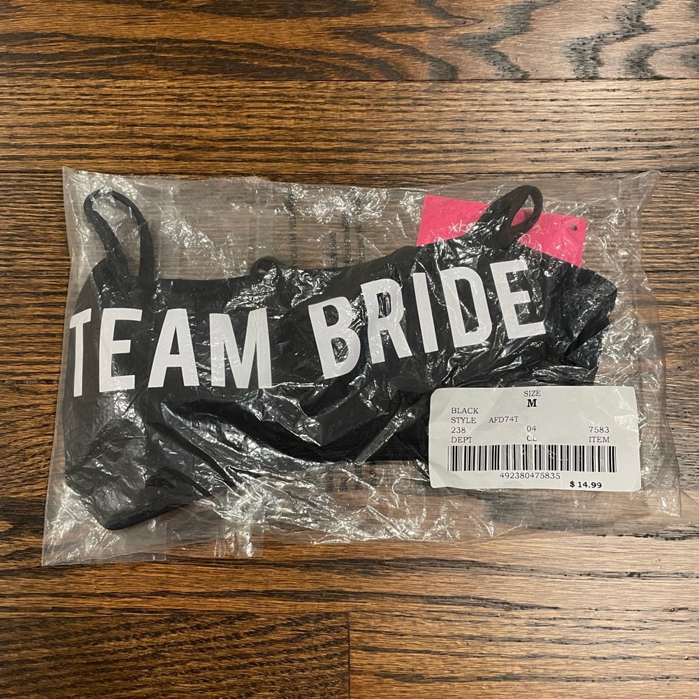 NWT Team Bride Bikini Top Size M
